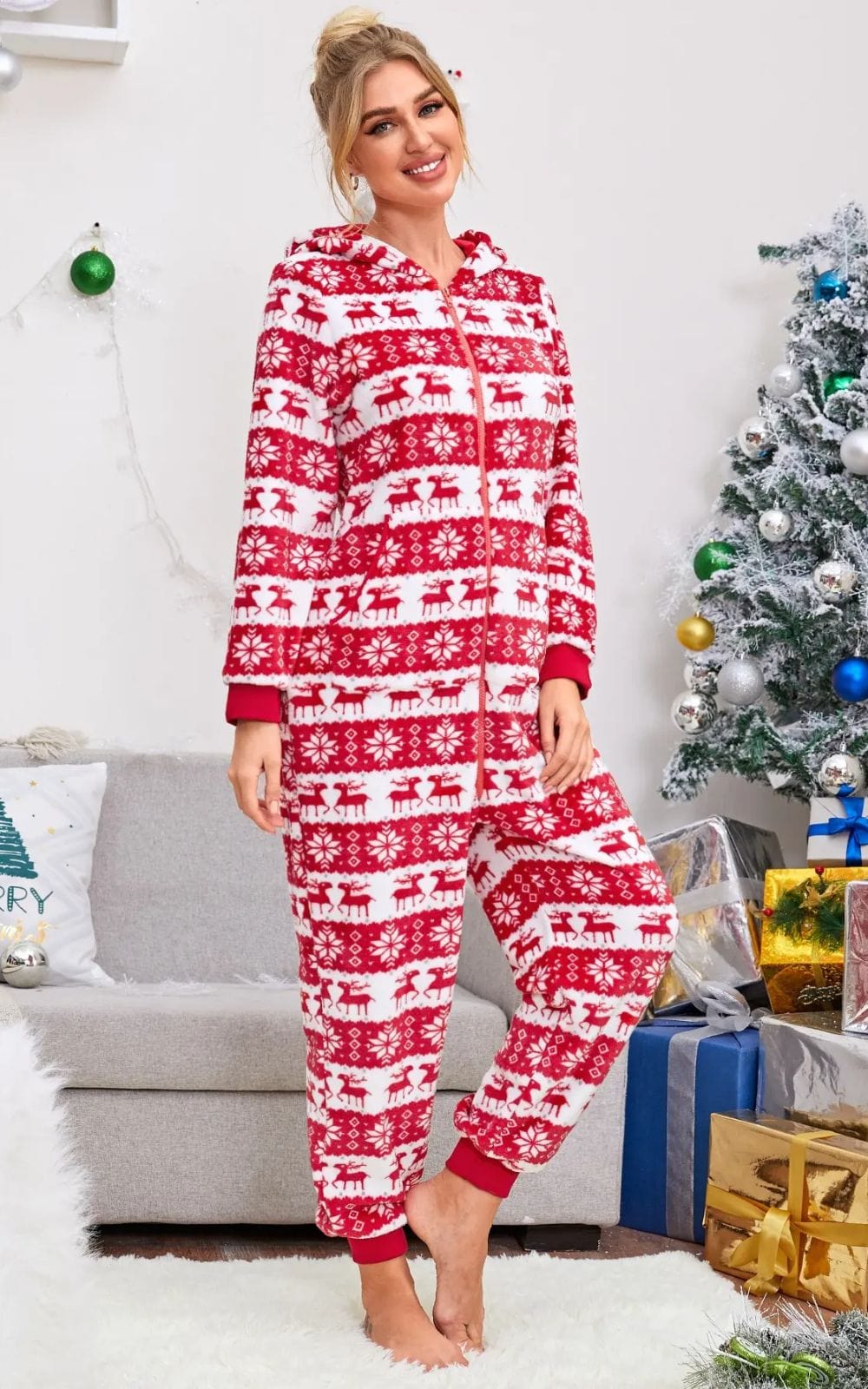 Combinaison pyjama noel femme sale