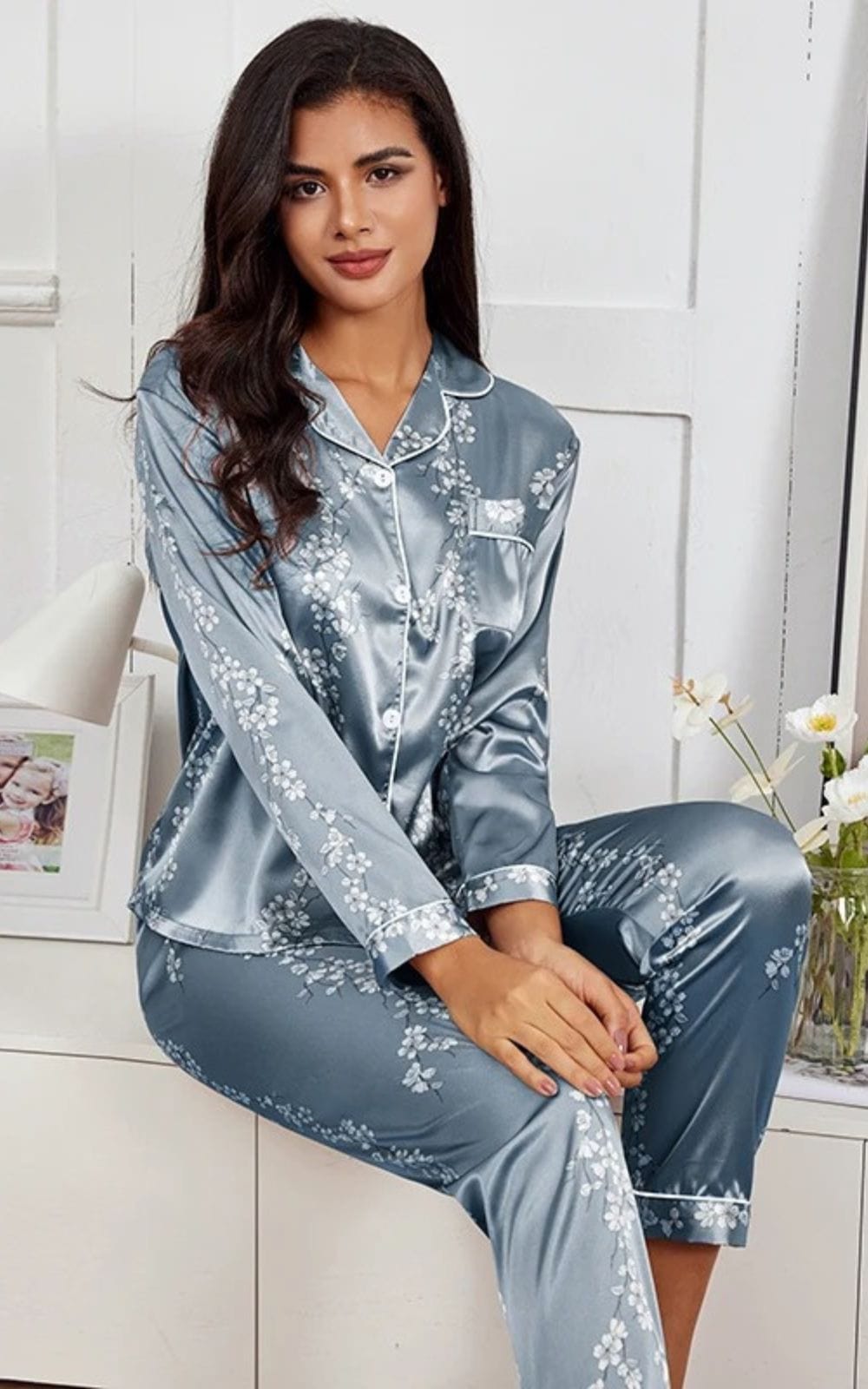Ensemble Pyjama Femme Satin Modèle #SilkDreams