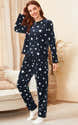 Pyjama Hiver Femme/Homme - Ensemble Flanelle Épaisse, Tenue D'Intérieur Confortable Et Chaud - Couleur Unie - 13