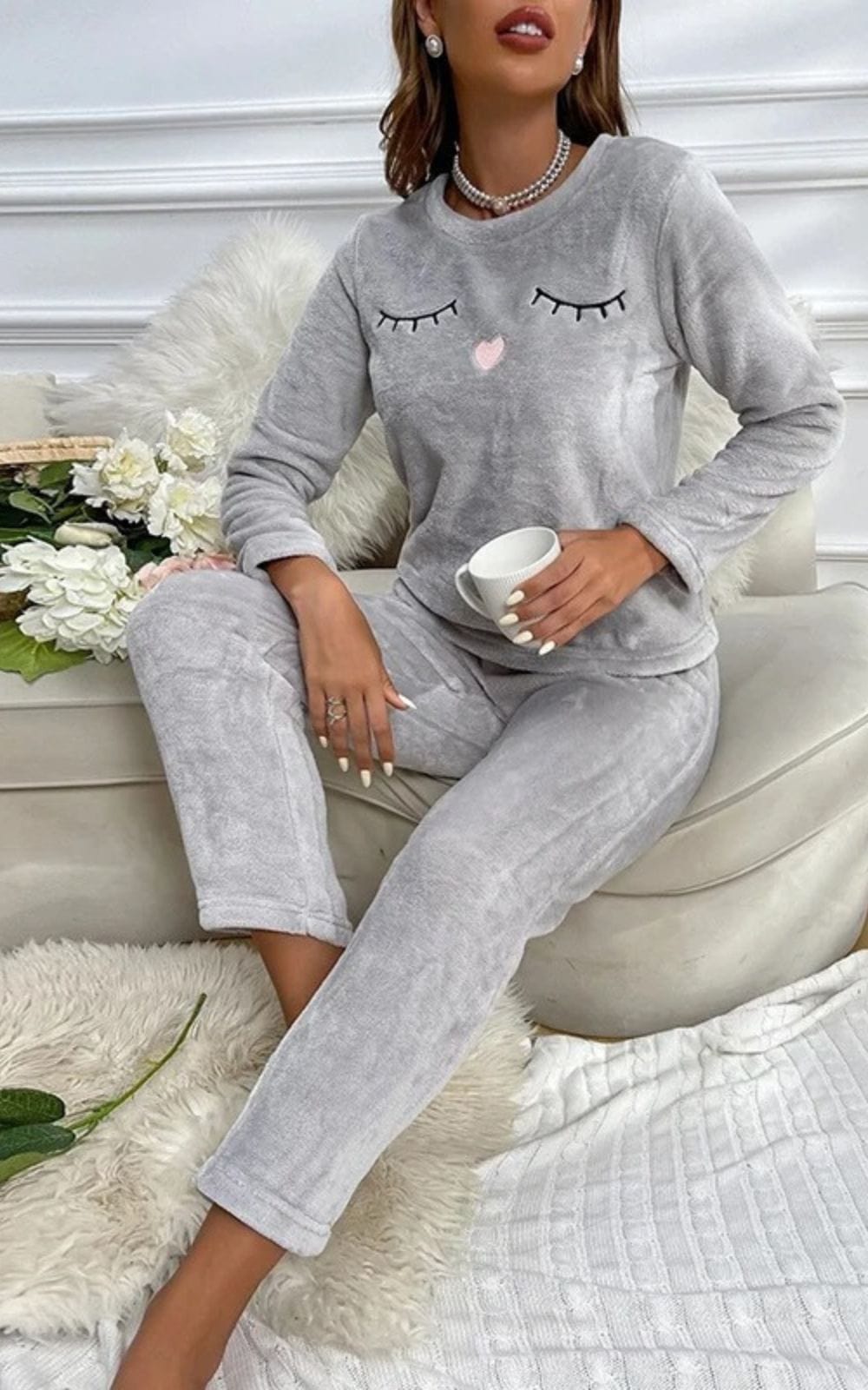 Ensemble Pyjama Velours Femme1