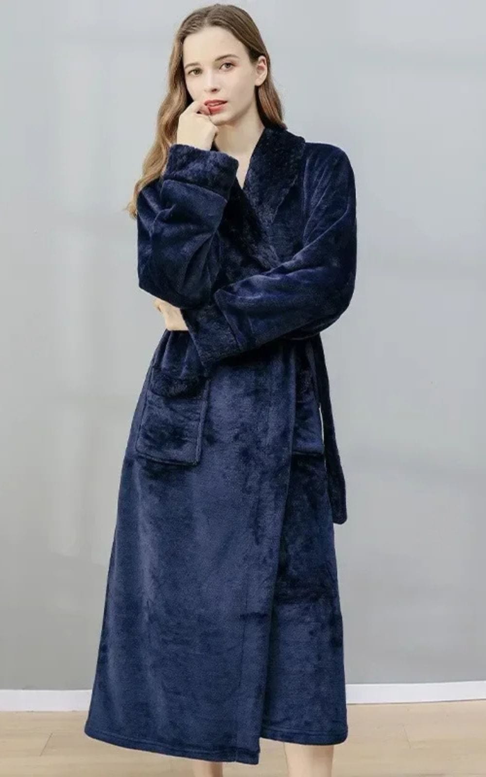 Peignoir Long Peignoir Polaire Femme Noir Peignoir En Polaire Pour