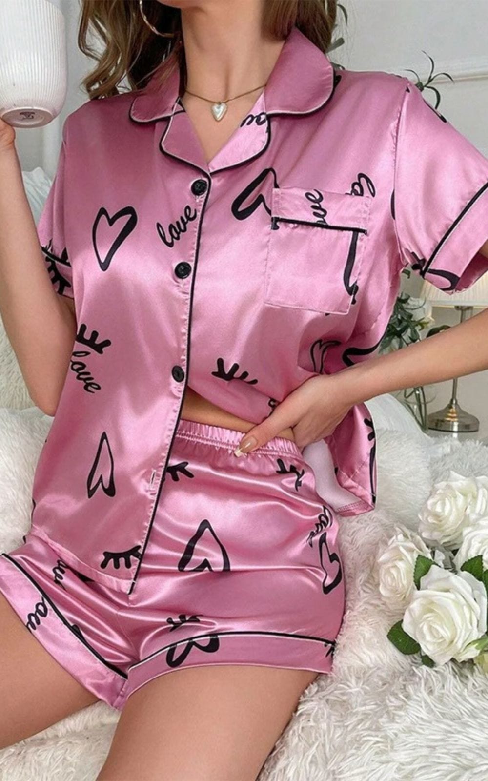 Pyjama | Satin de Soie pour Femme