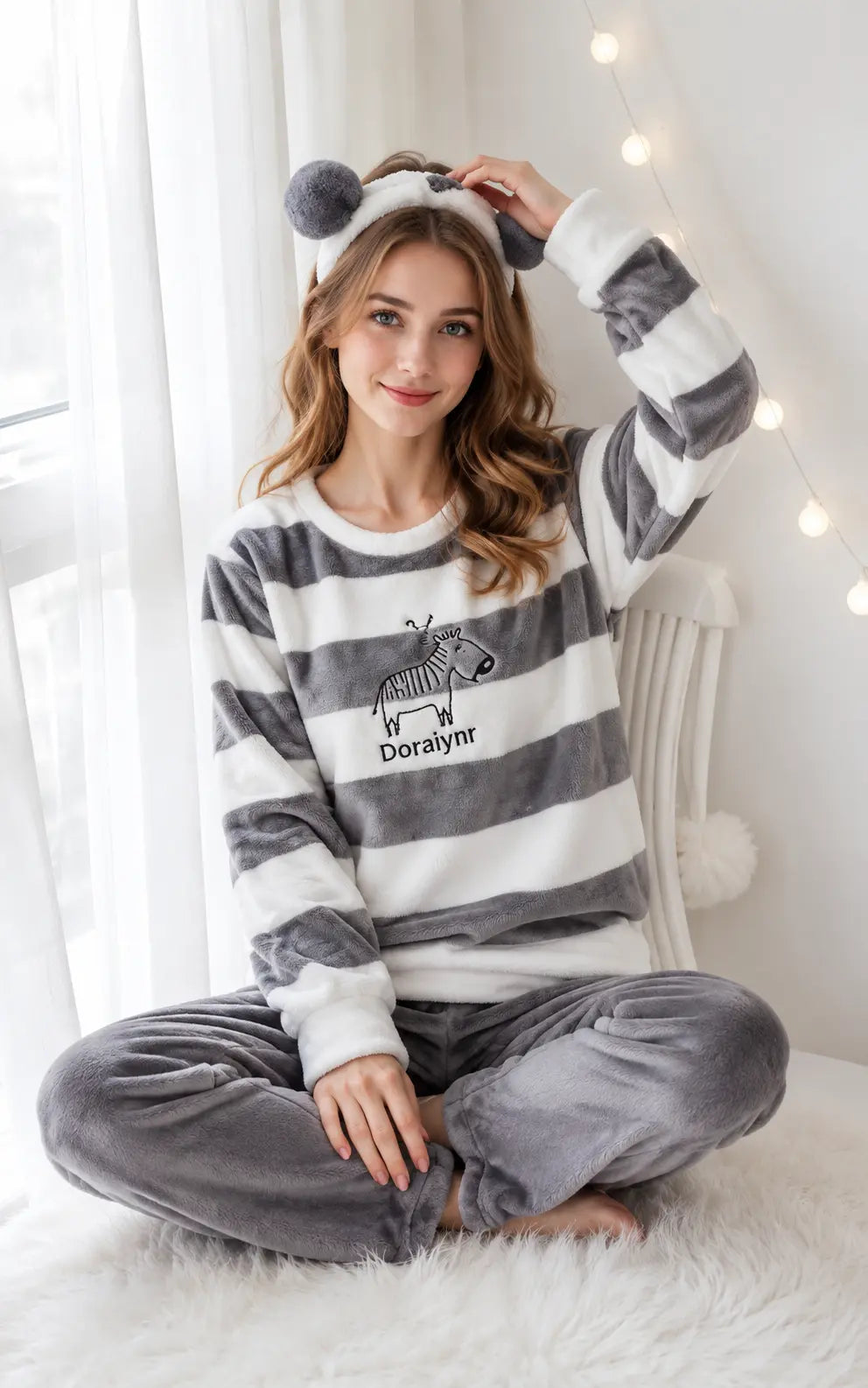 Pyjama cocooning femme en flanelle – Douceur hivernale