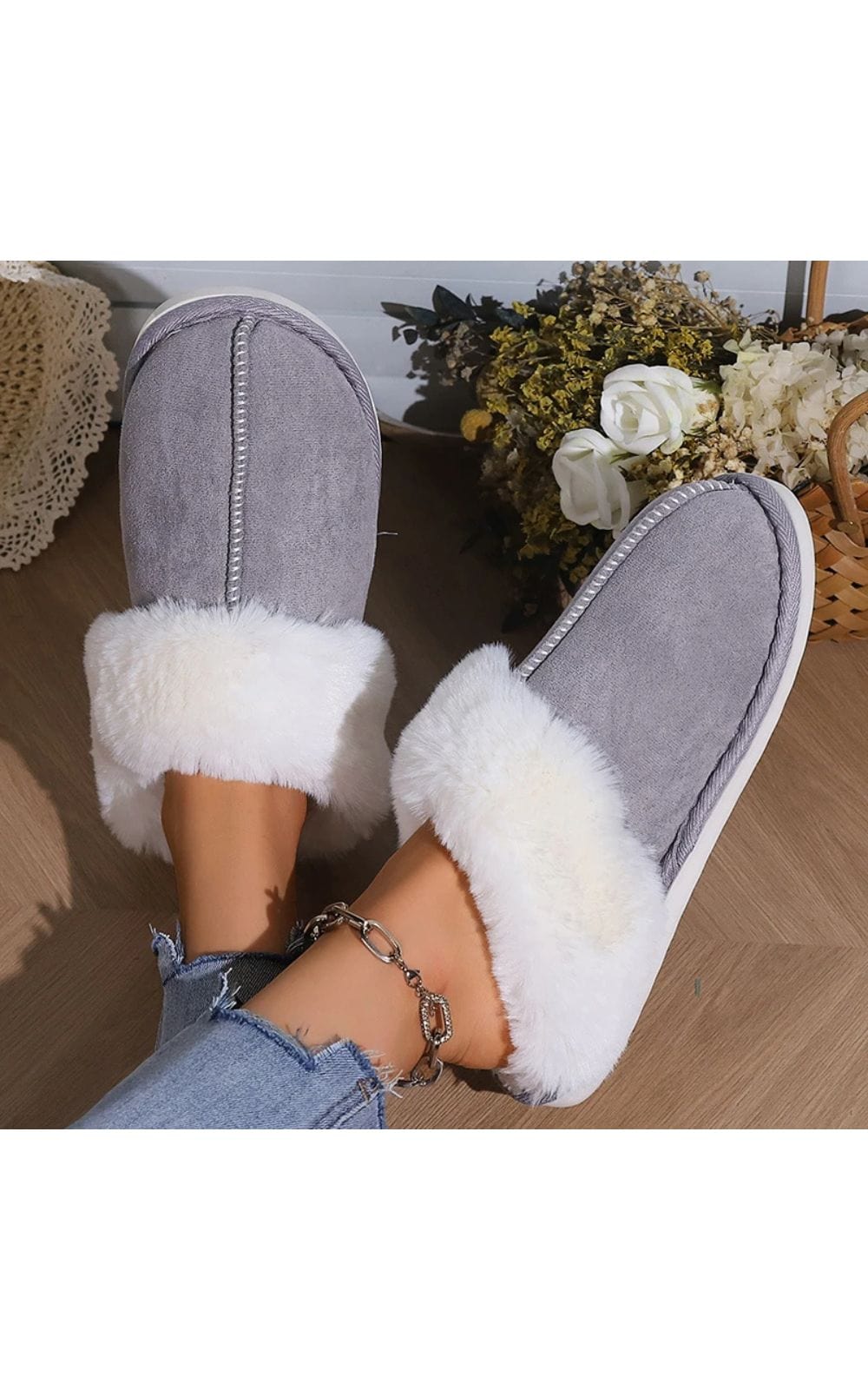 Chaussons | Femme en Fourrure 