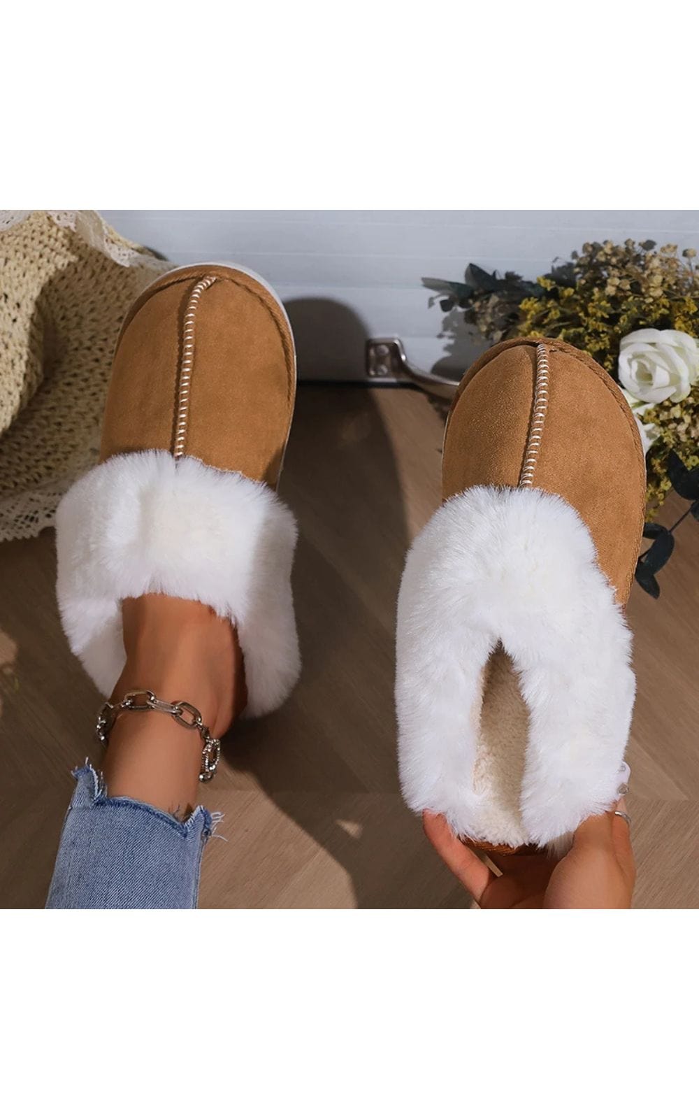 Chaussons | Femme en Fourrure 