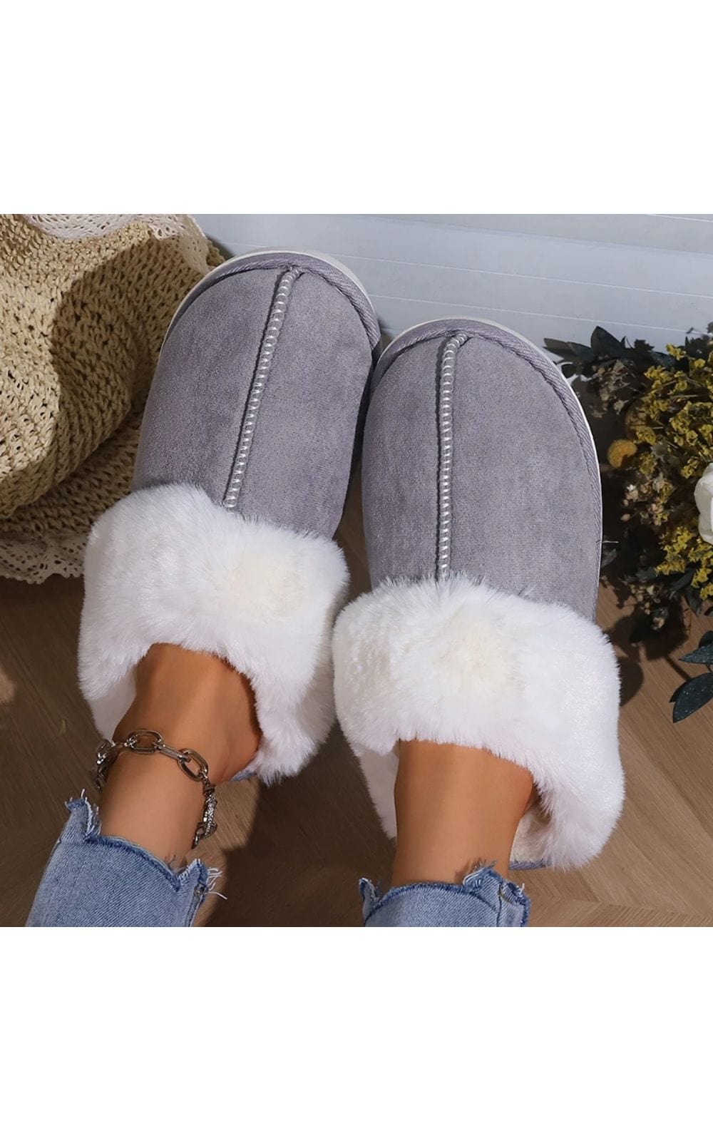 Chaussons | Femme en Fourrure 