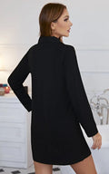 Robe noire élégante et confortable pour détente à la maison