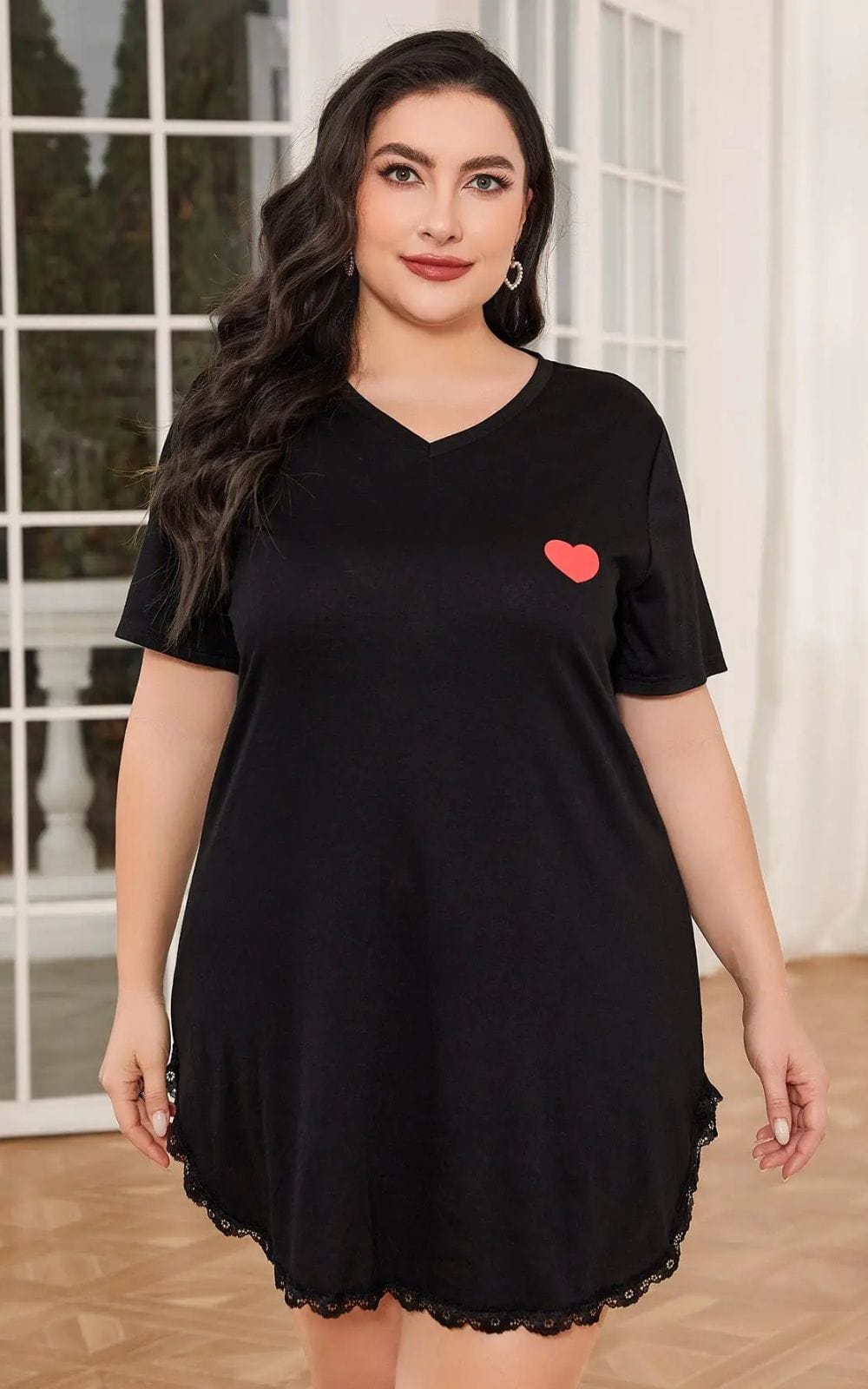 Chemise de Nuit Courte | Grande Taille 