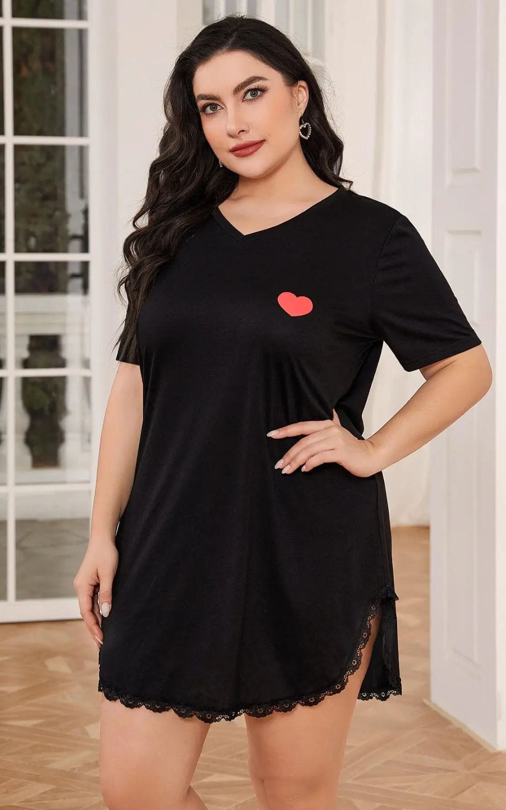 Chemise de Nuit Courte | Grande Taille 