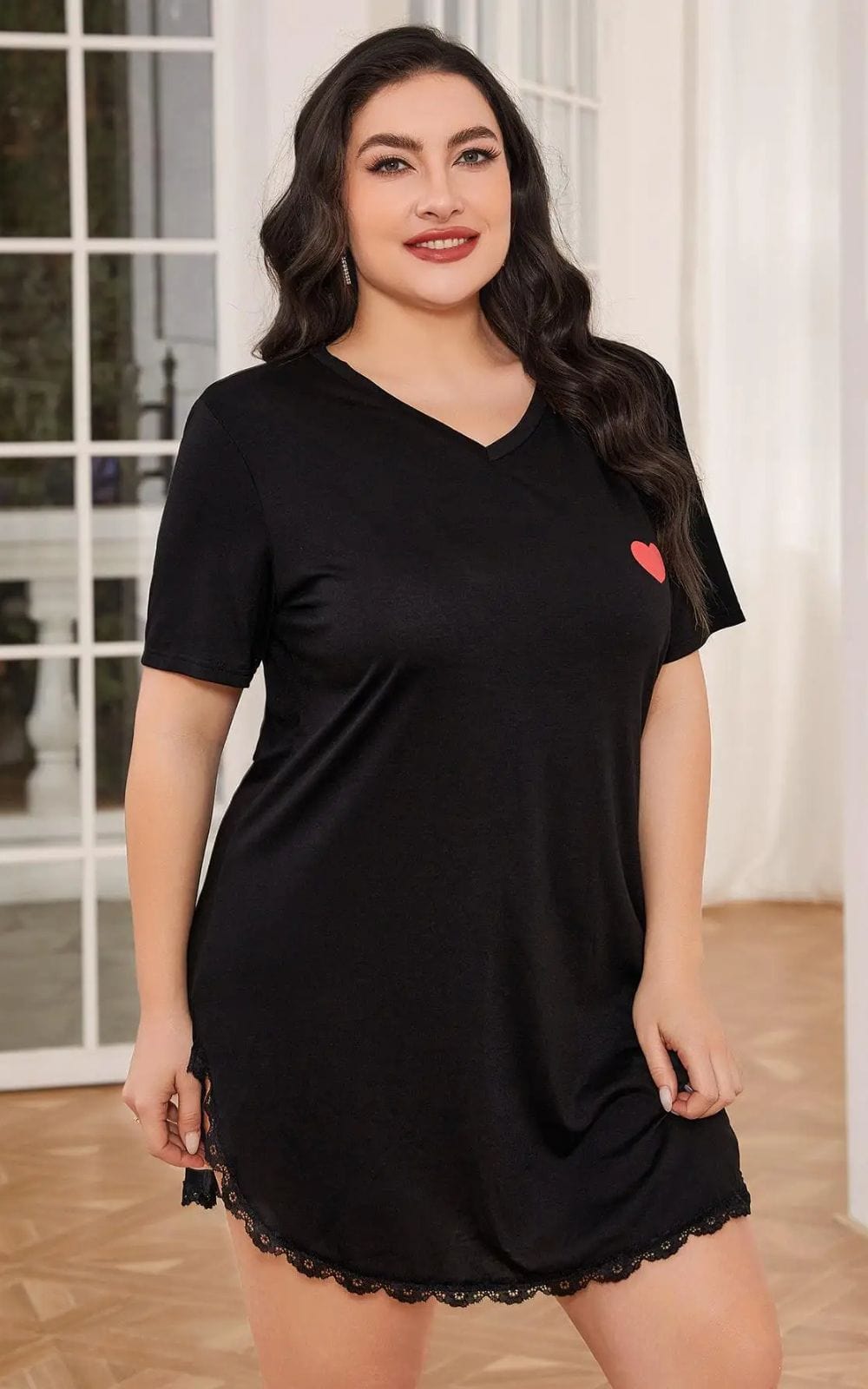 Chemise de Nuit Courte | Grande Taille 