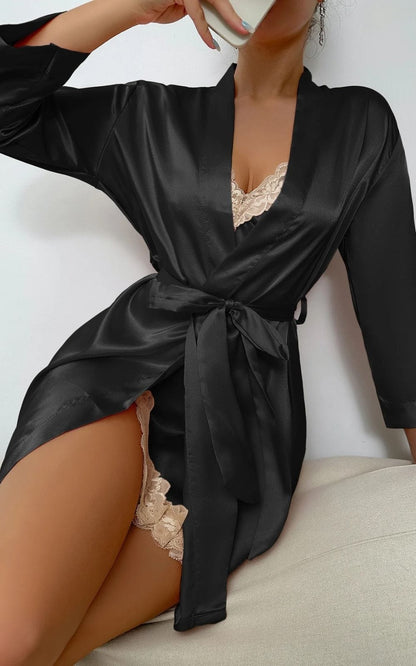 Chemise de nuit | en satin pour femme 