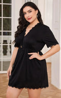 Pyjama femme noir à dentelle, confortable et élégant pour détente à la maison