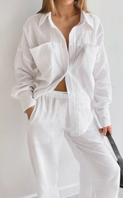Ensemble de Pyjama Femme | en Gaze de Coton Bio 