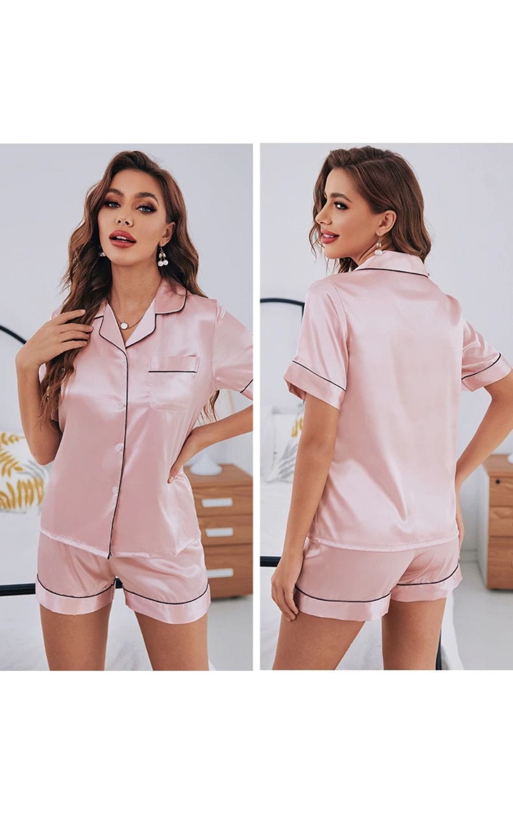 Ensemble Pyjama en Satin de Soie | Femmes