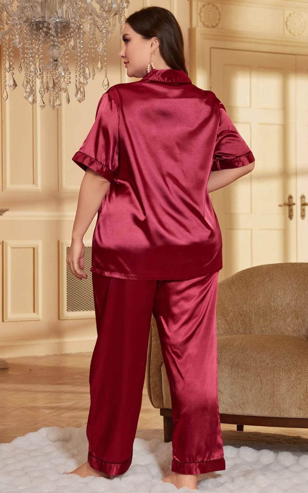 Ensemble Pyjama Femme Grande Taille | en Soie 