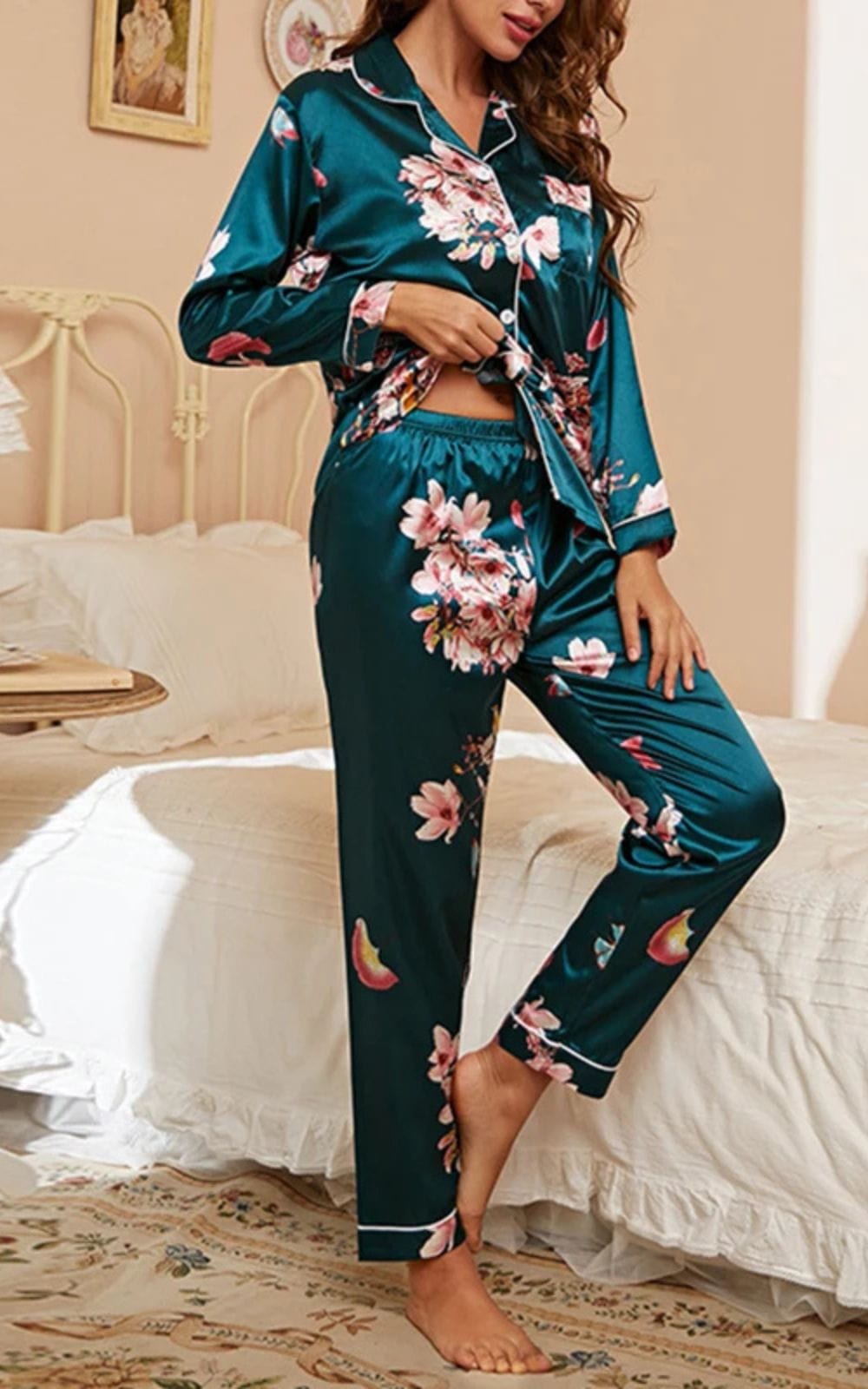 Bas de pyjama satin fashion