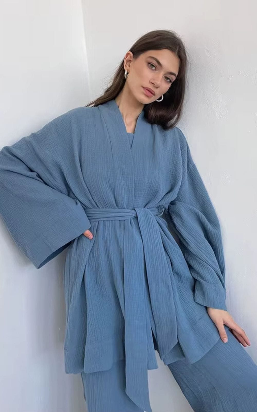 Ensemble Pyjama Kimono pour Femme  Brume / S