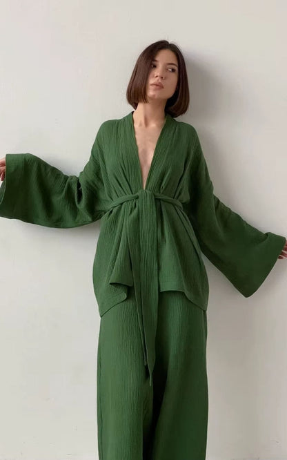 Ensemble Pyjama Kimono pour Femme  Cypres / S