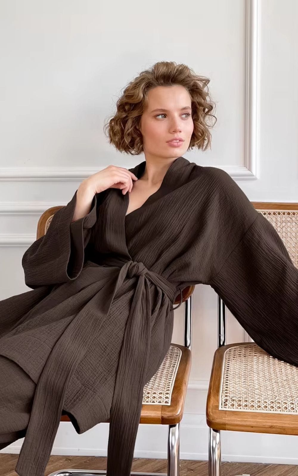 Ensemble Pyjama Kimono pour Femme  Séquoia / S