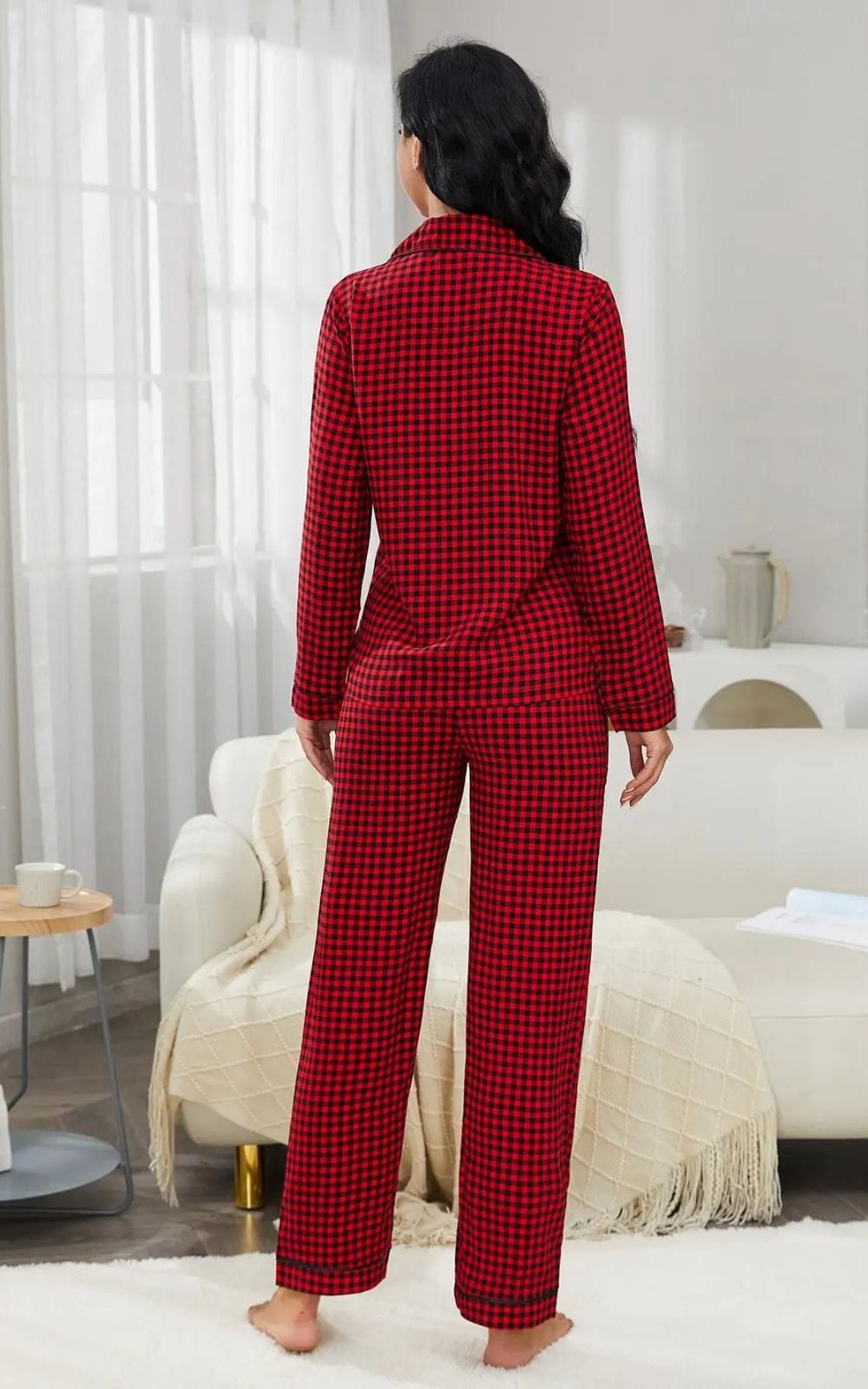 Pyjama à Carreaux Rouge | Femme 