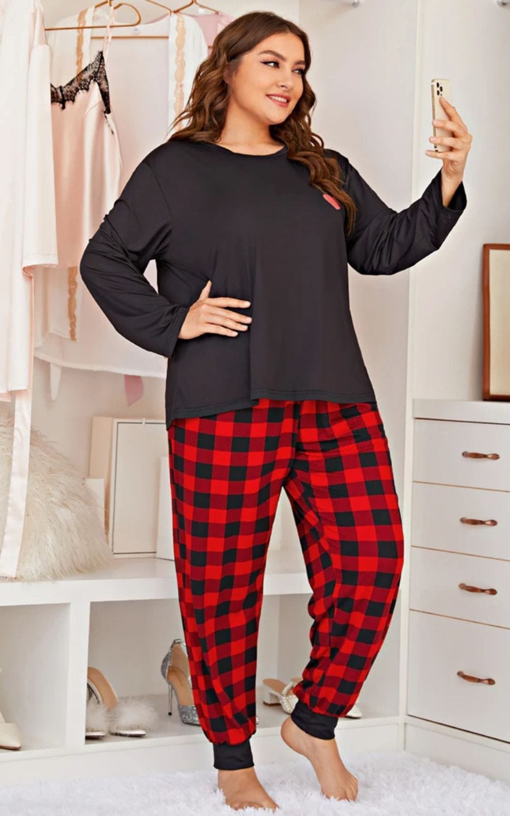 Pyjama Femme Grande Taille | Carreaux 