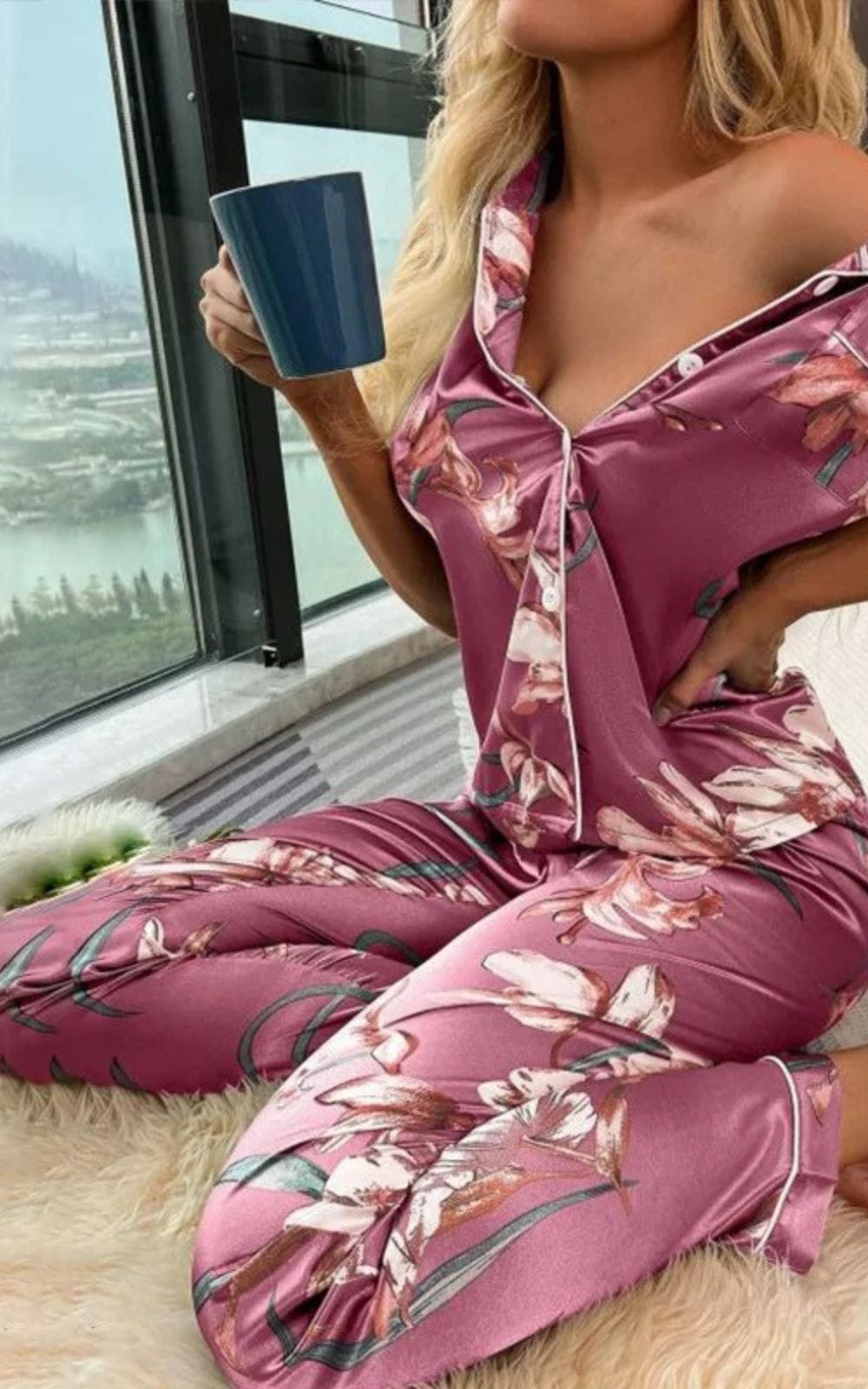 Pyjama | Satin de Soie pour Femme 