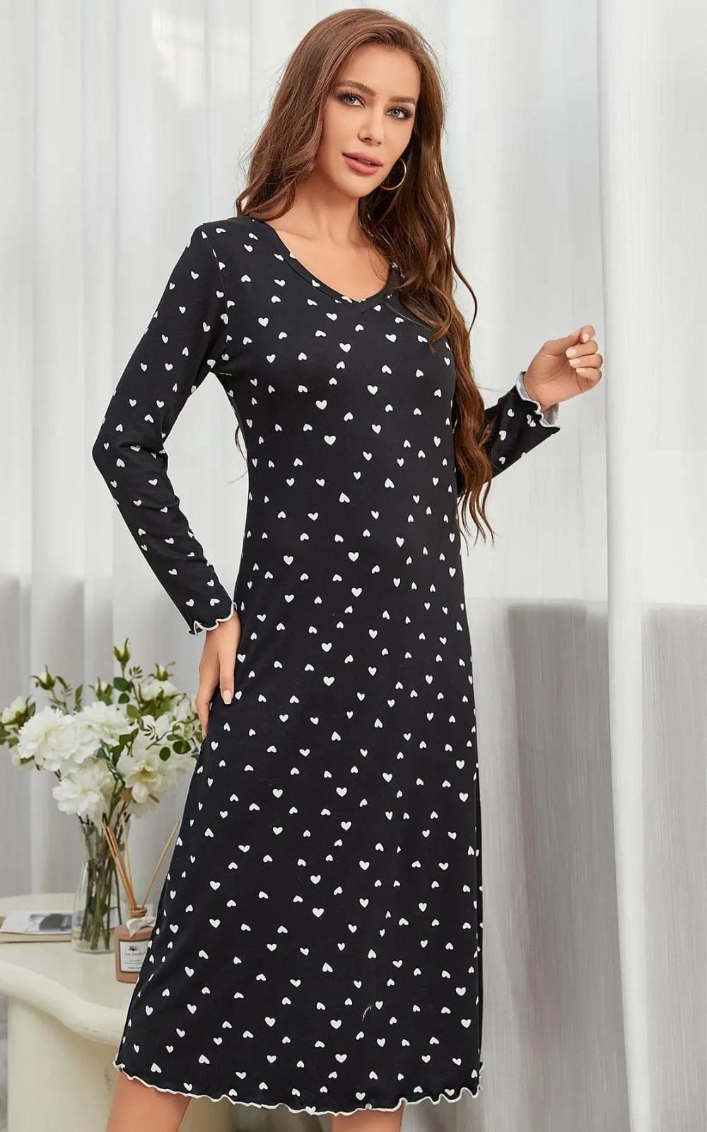 Robe de Nuit Femme | Noire 