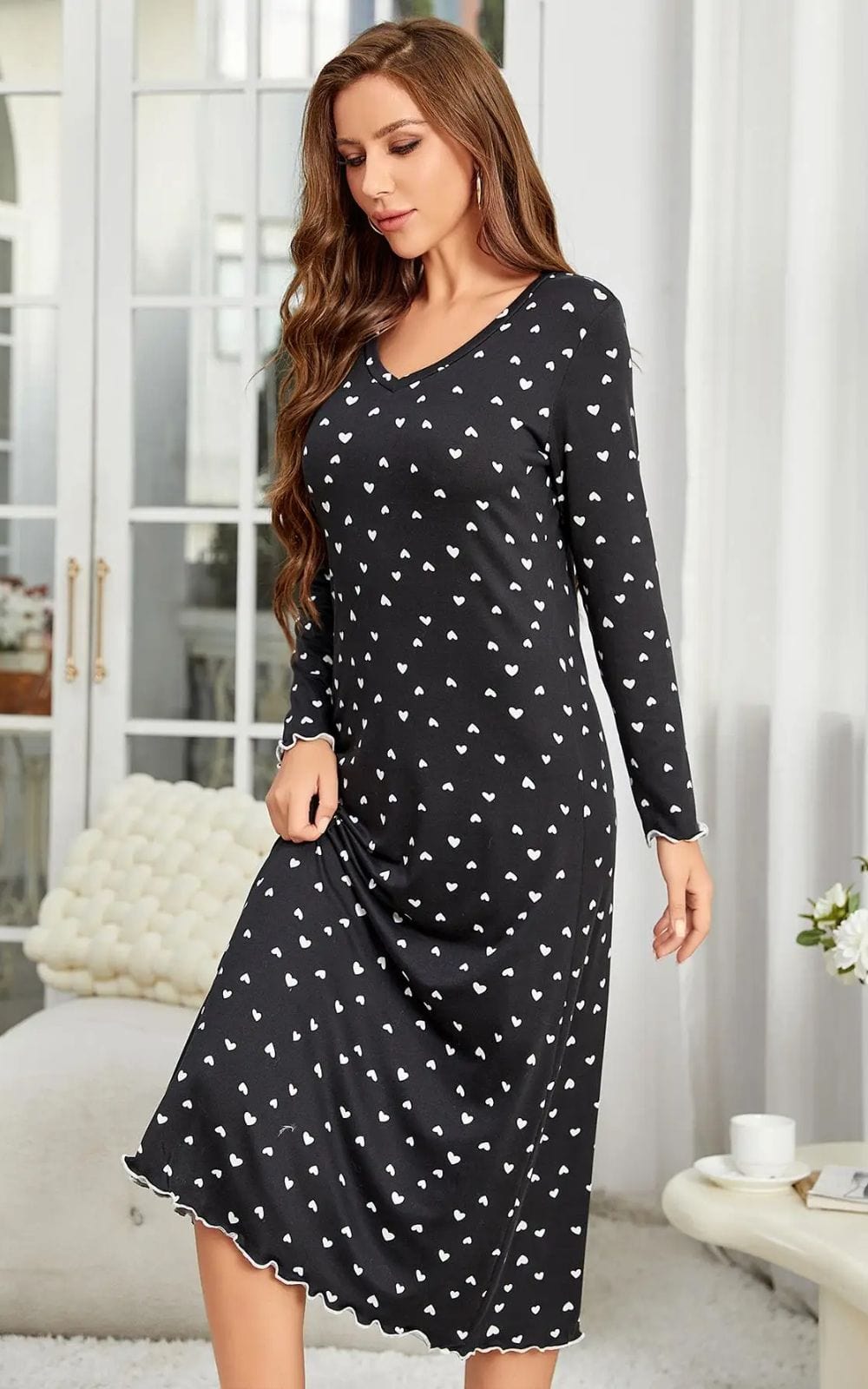 Robe de Nuit Femme | Noire 