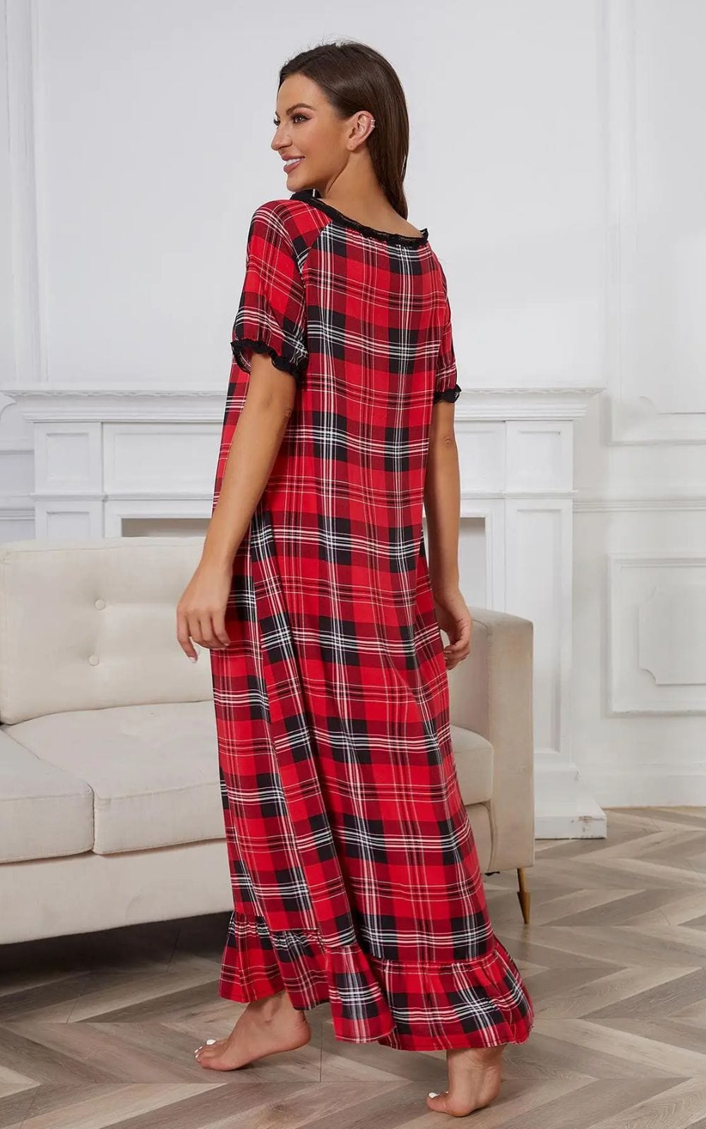 Robe de Nuit Femme Rouge – Sweetvelle - Main Image